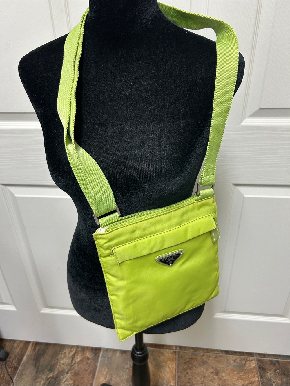 Cute Lime Green Nylon Crossbody Bag